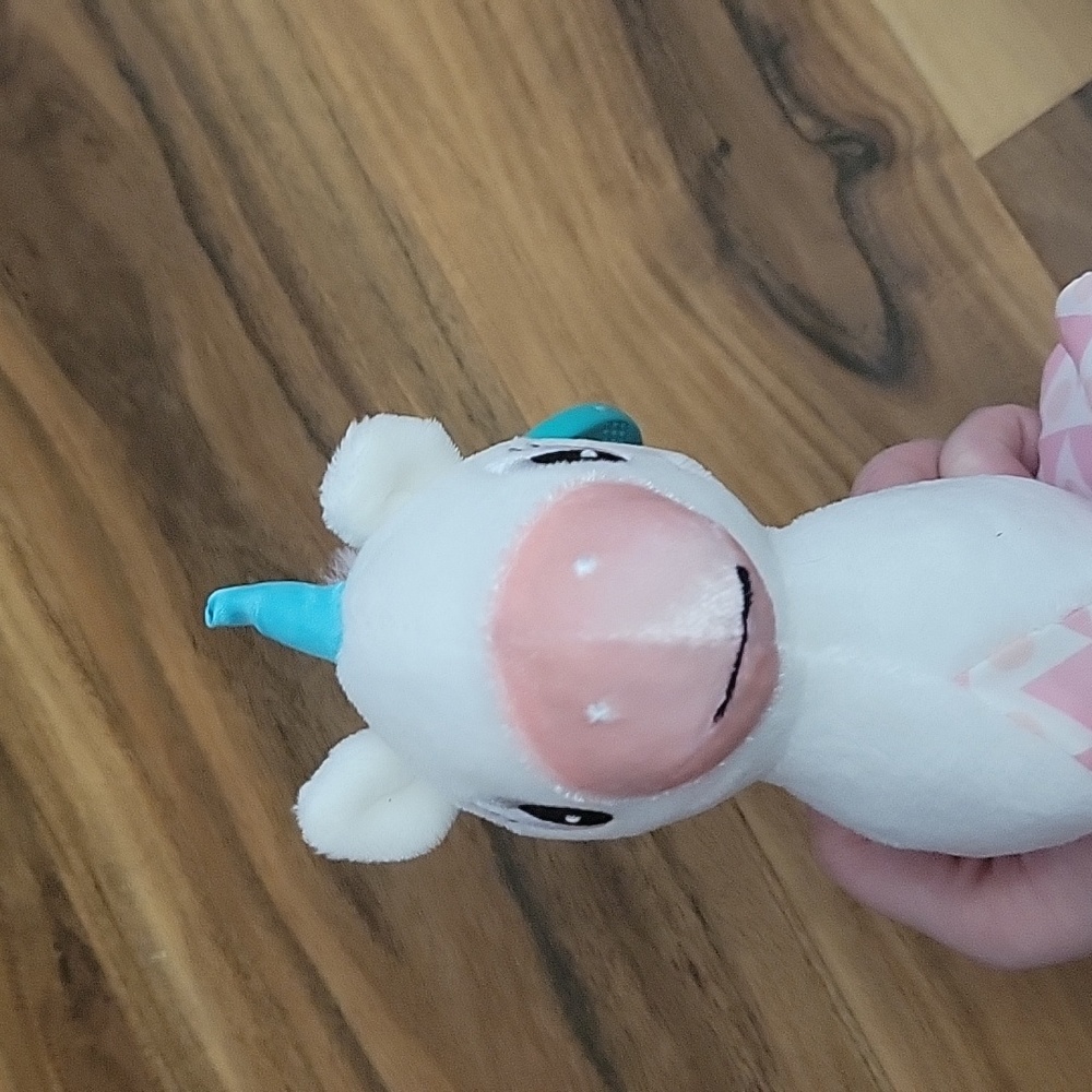 Super soft magical unicorns baby toy rattle clip on lovey lovie toy stroller - Picture 5 of 8